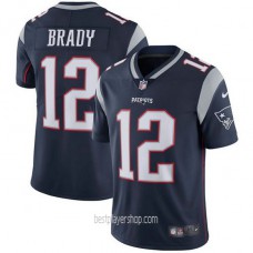 Mens New England Patriots #12 Tom Brady Authentic Navy Blue Vapor Home Jersey Bestplayer